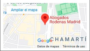 Mapa de situación despacho Rodenas Abogados en Madrid