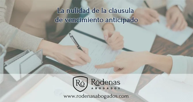 Nulidad clausula vencimiento anticipado - Reclamamos por ti